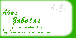 akos zabolai business card